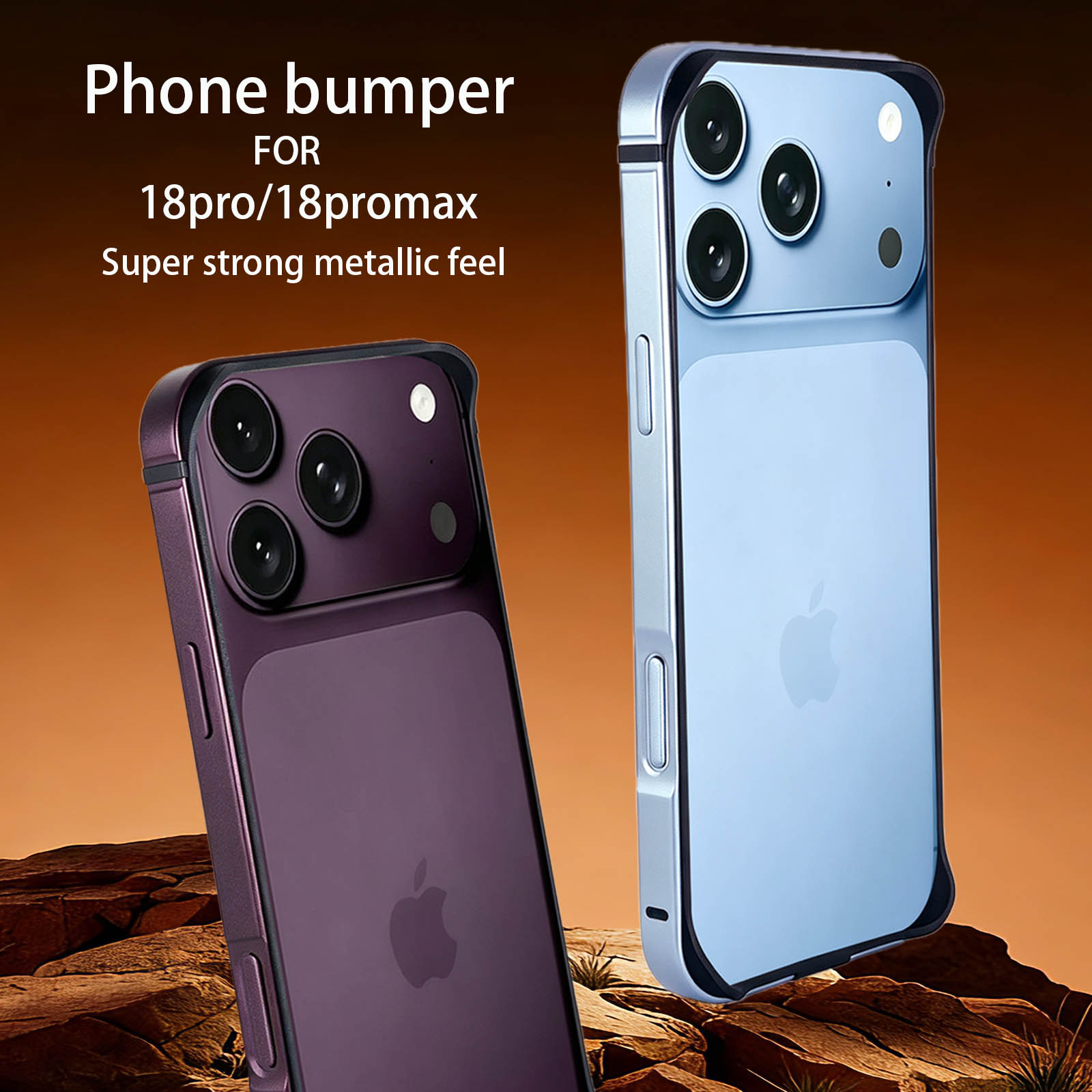Metal Bumper Aluminum Frame Case - Metalen bumperhoes voor iPhone 18 17
