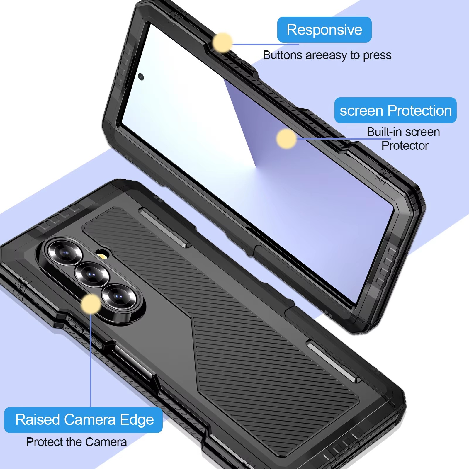Voor Saumsung Z Fold 7 6 5 4 M - Heavy Duty 360 Full Body Protective Case recensie en prijs